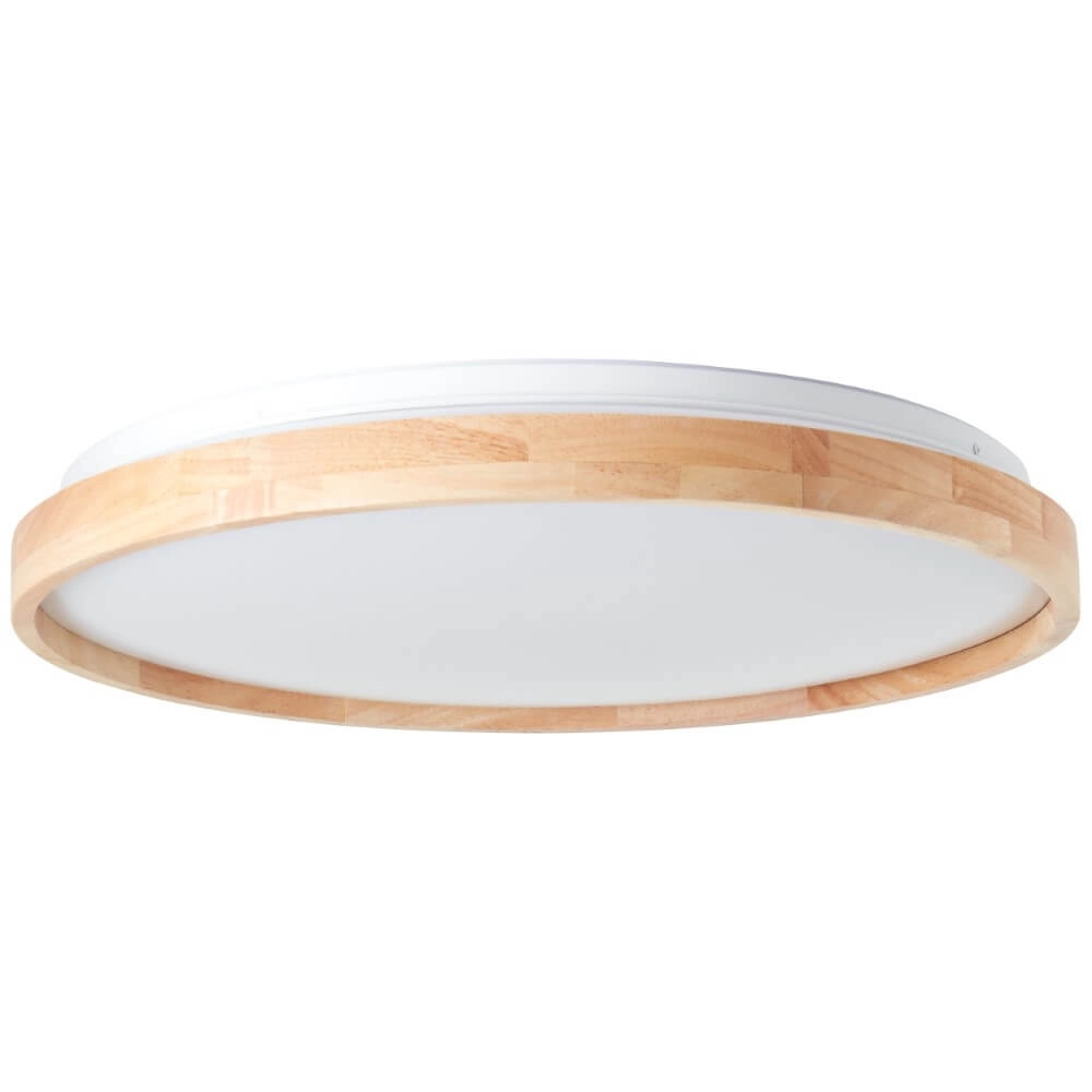 Plafonnier Alson Ø 49,5cm blanc avec bois Brilliant 4004353411274
