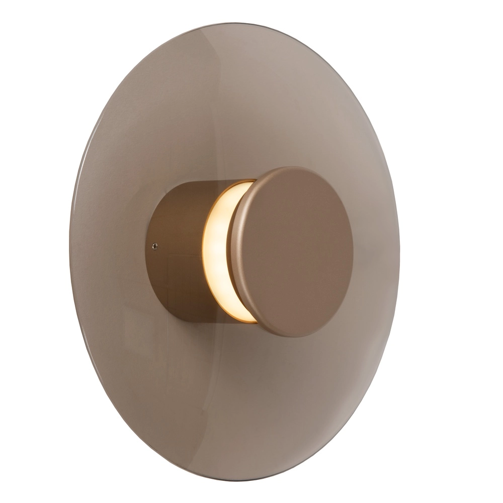 Lampe murale LED Santiago Ø 23cm - champagne avec verre ambré