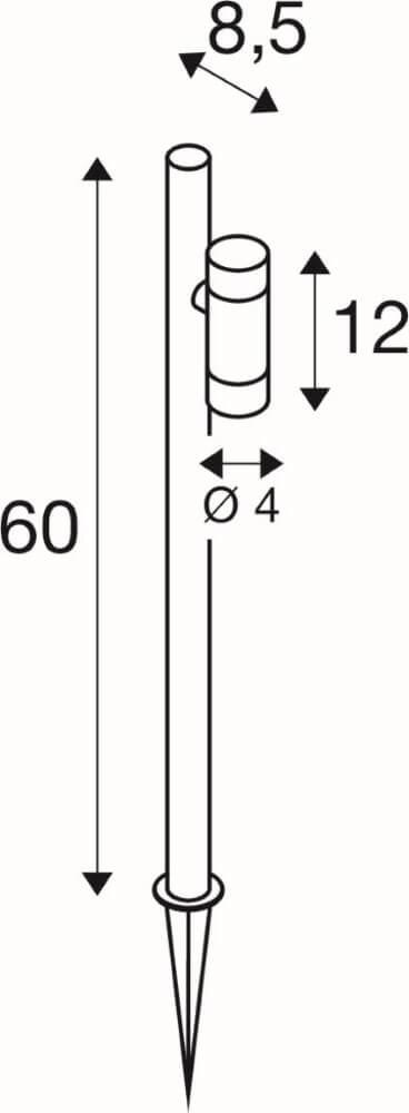 Spot LED étroit Helia sur cale SLV 4024163289955