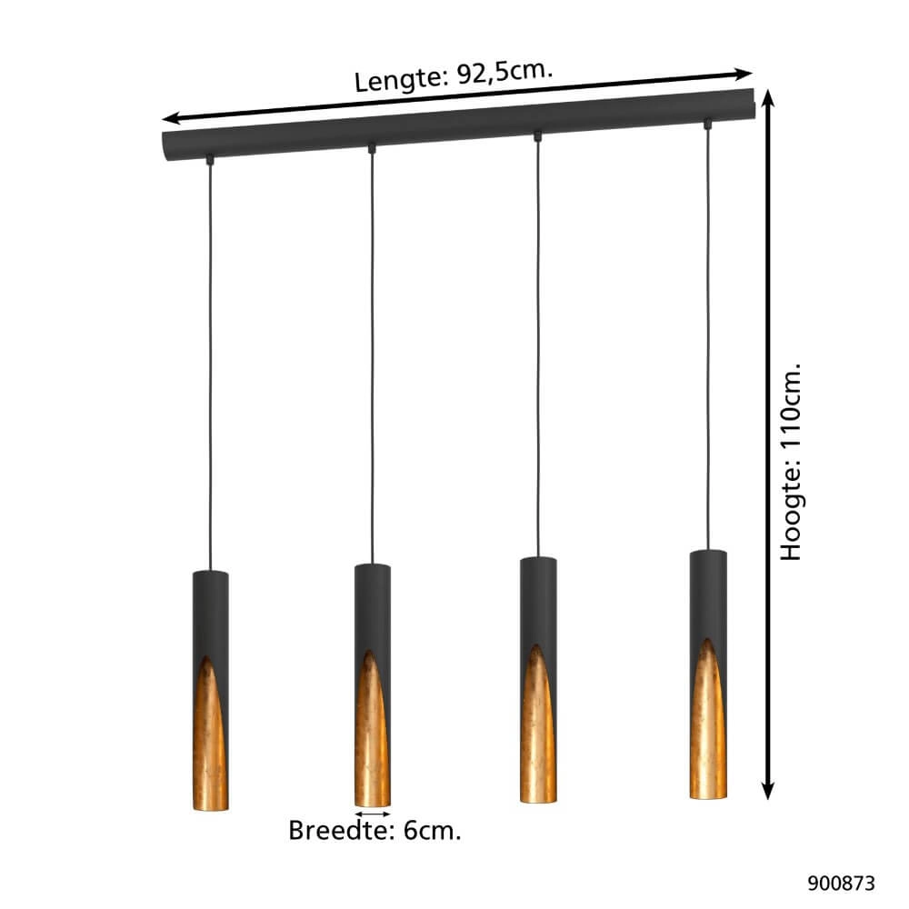 Lampe suspendue LED Barbotto 4 lumières Eglo 9008606270309