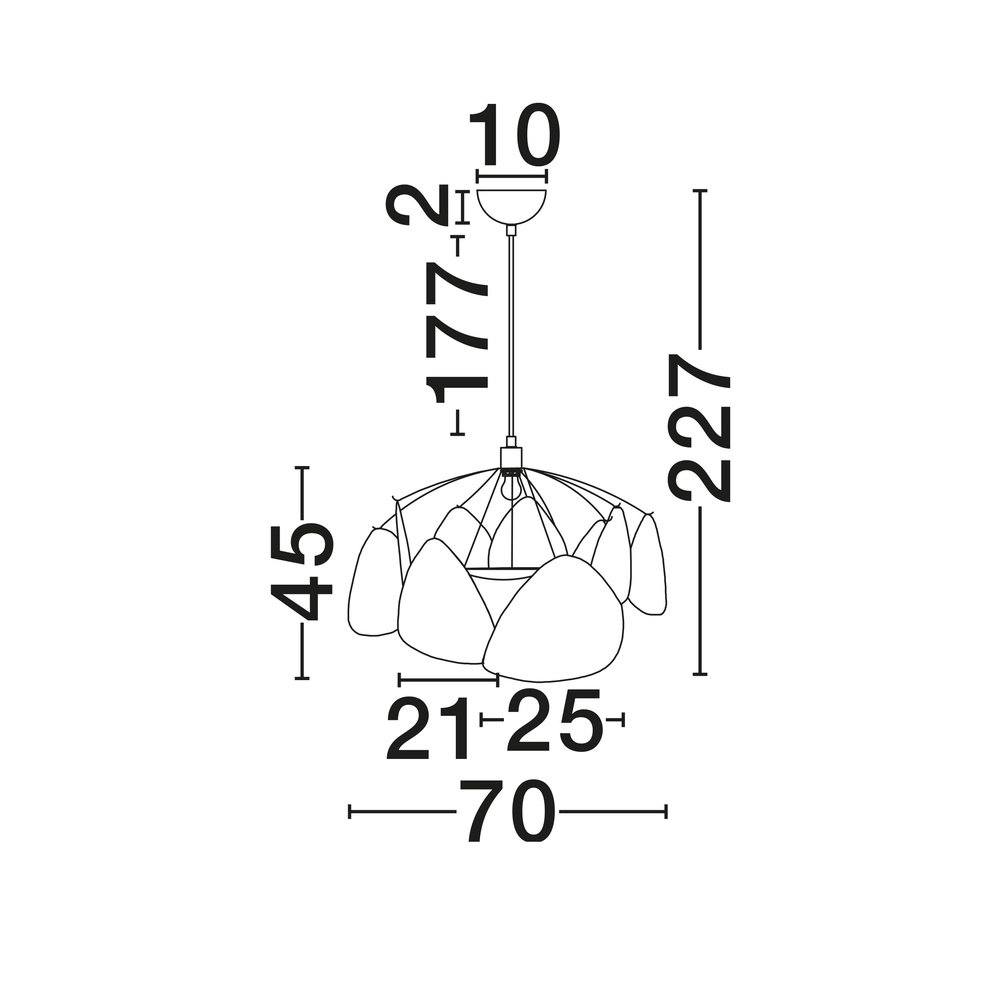Lampe suspendue Olina Crème Lyora 5212017493682