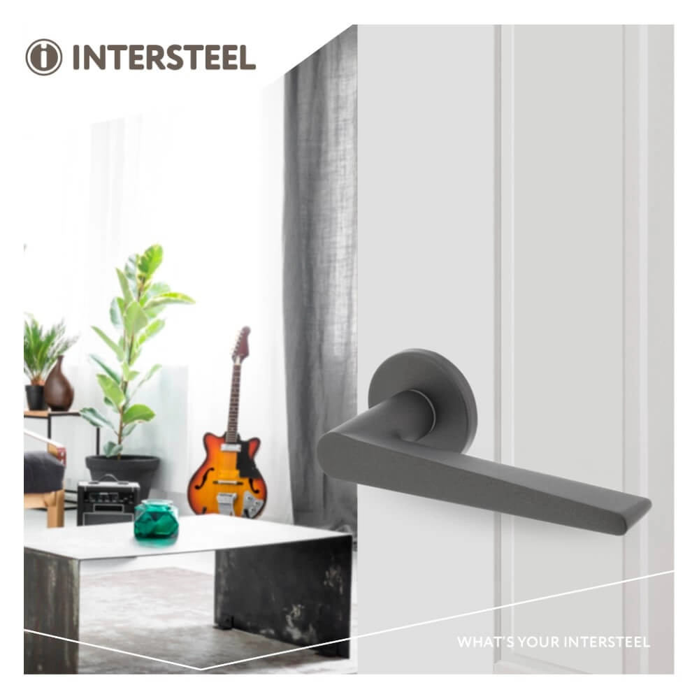 Poignée de porte design Tiga anthracite Intersteel 8714186550854