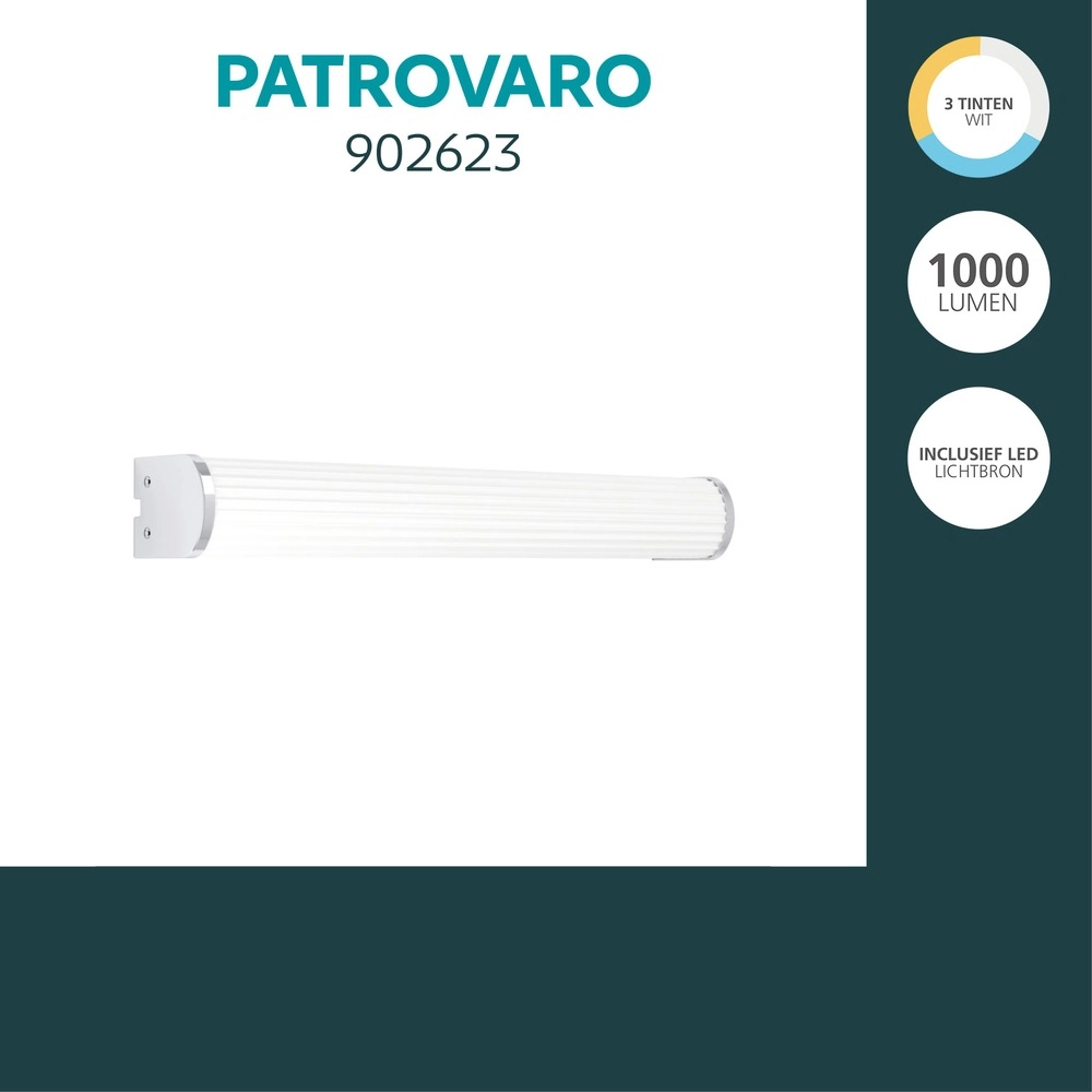 Lampe miroir Patrovaro 35 cm de chrome Eglo 9008606391998