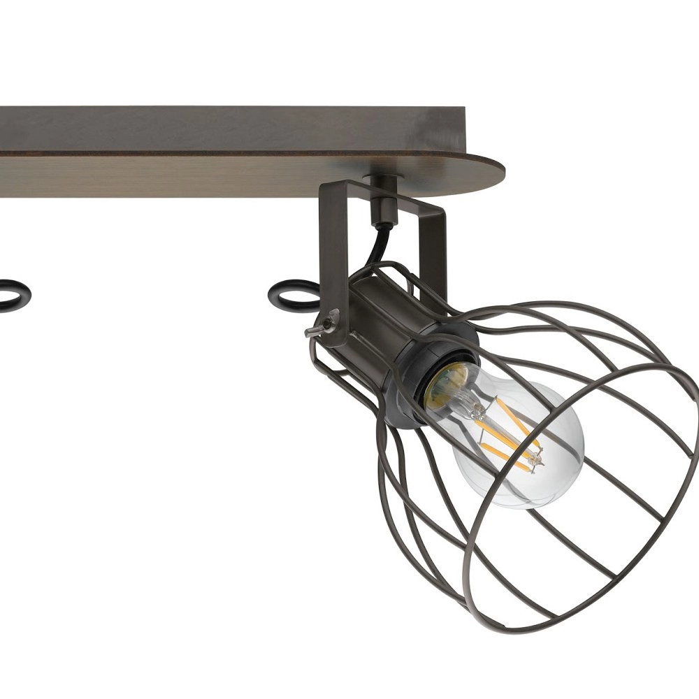 Plafonnier Sambatello Brun antique à 2 lumières Eglo 9002759981358