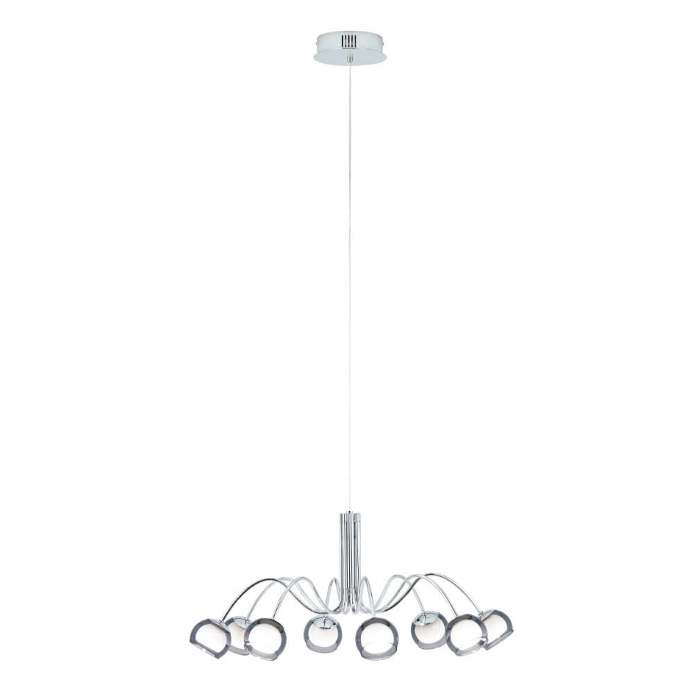 Lampe suspendue 8 lumières Malagon chrome