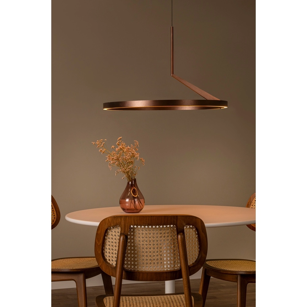 Suspension LED élégante Applause Rouge cuivré - Ø 60cm Premium by Lucide 5411212221834