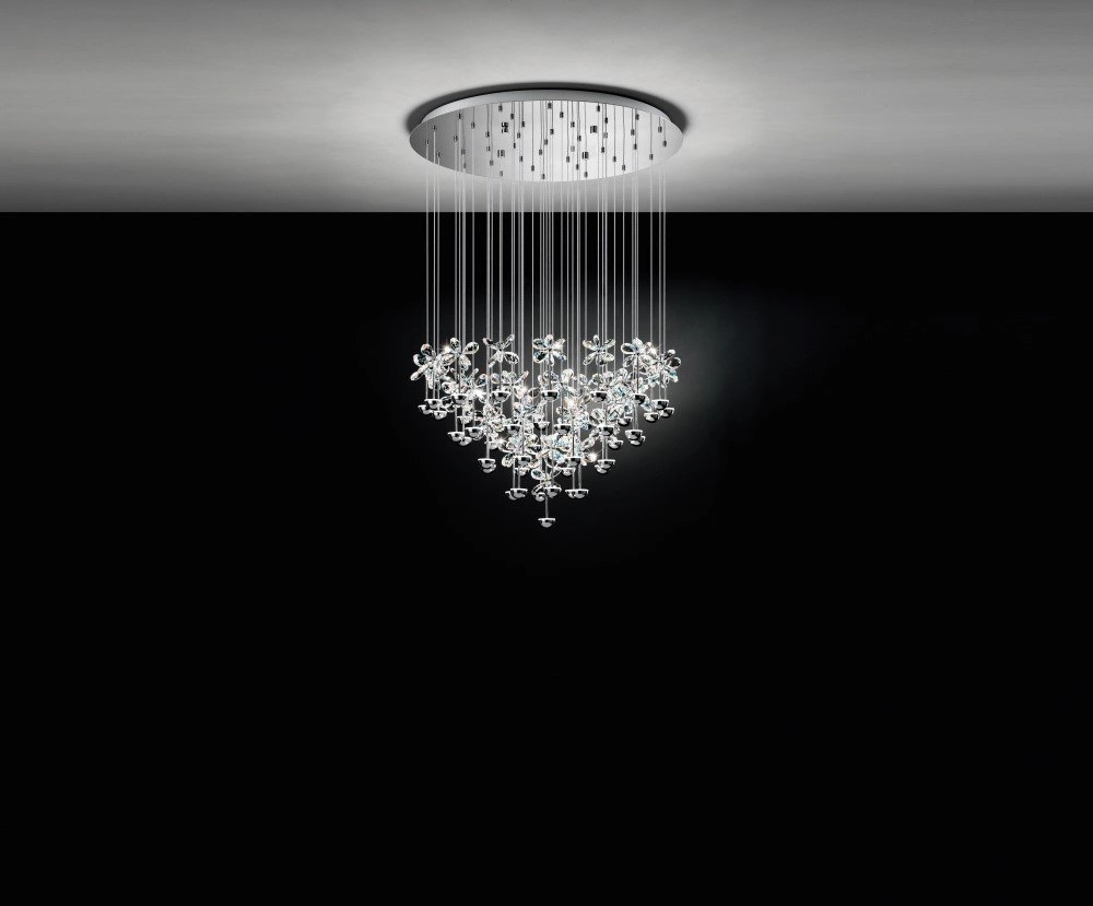 Lampe à suspension Pianopoli 43 lumières 78cm gris Stars of Light 9002759936617