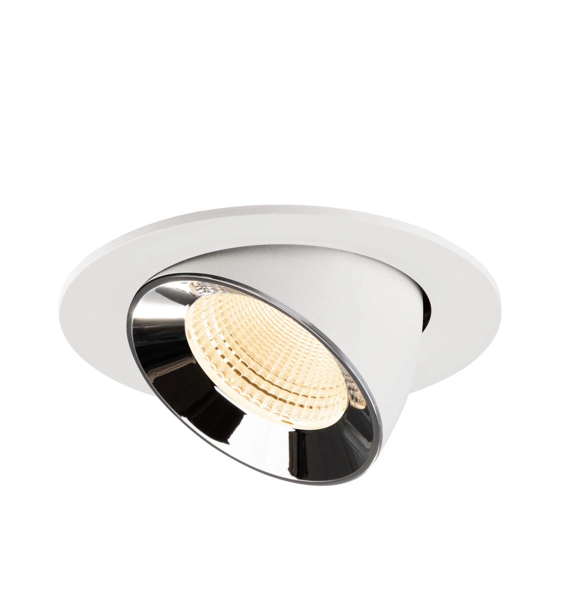 Spot encastré Numinos Gimble L Blanc/Chrome 2700K - 55 deg SLV 4024163310345