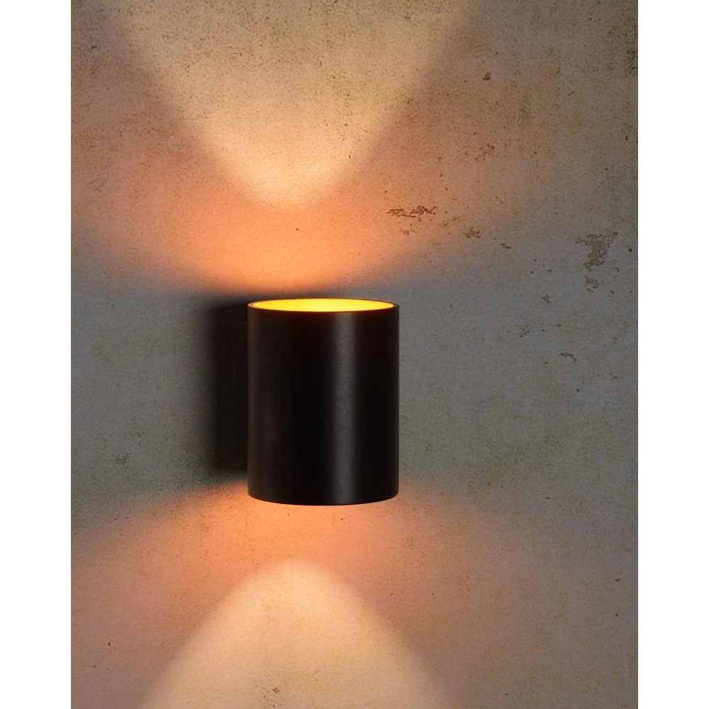 Lampe murale Xera Ø 8 cm de noir Lucide 5411212233646