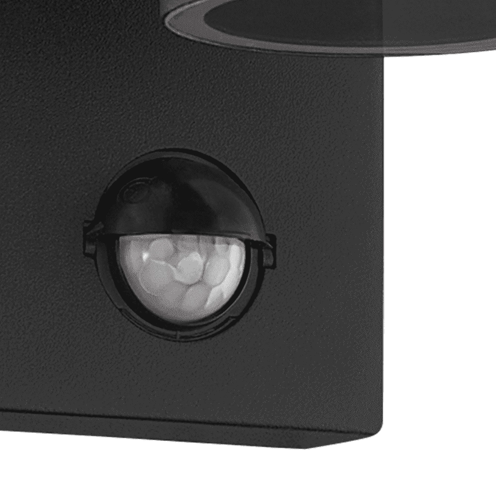 Spot mural noir Riga 5 avec capteur Eglo 9002759995713