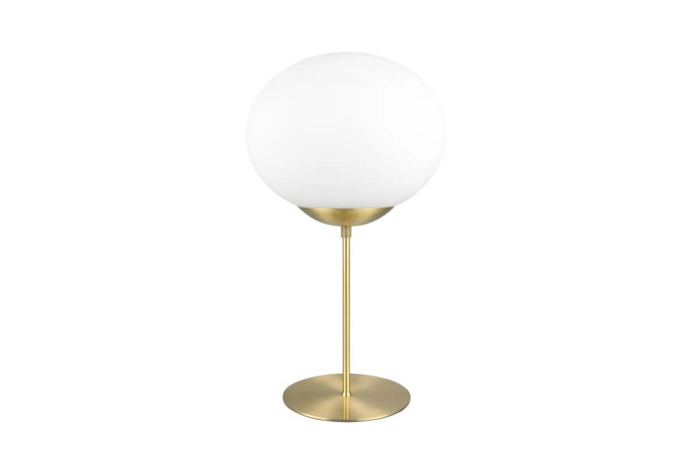 Lampe de table Fomento Ø 30cm - laiton avec verre blanc Trio 4017807616170