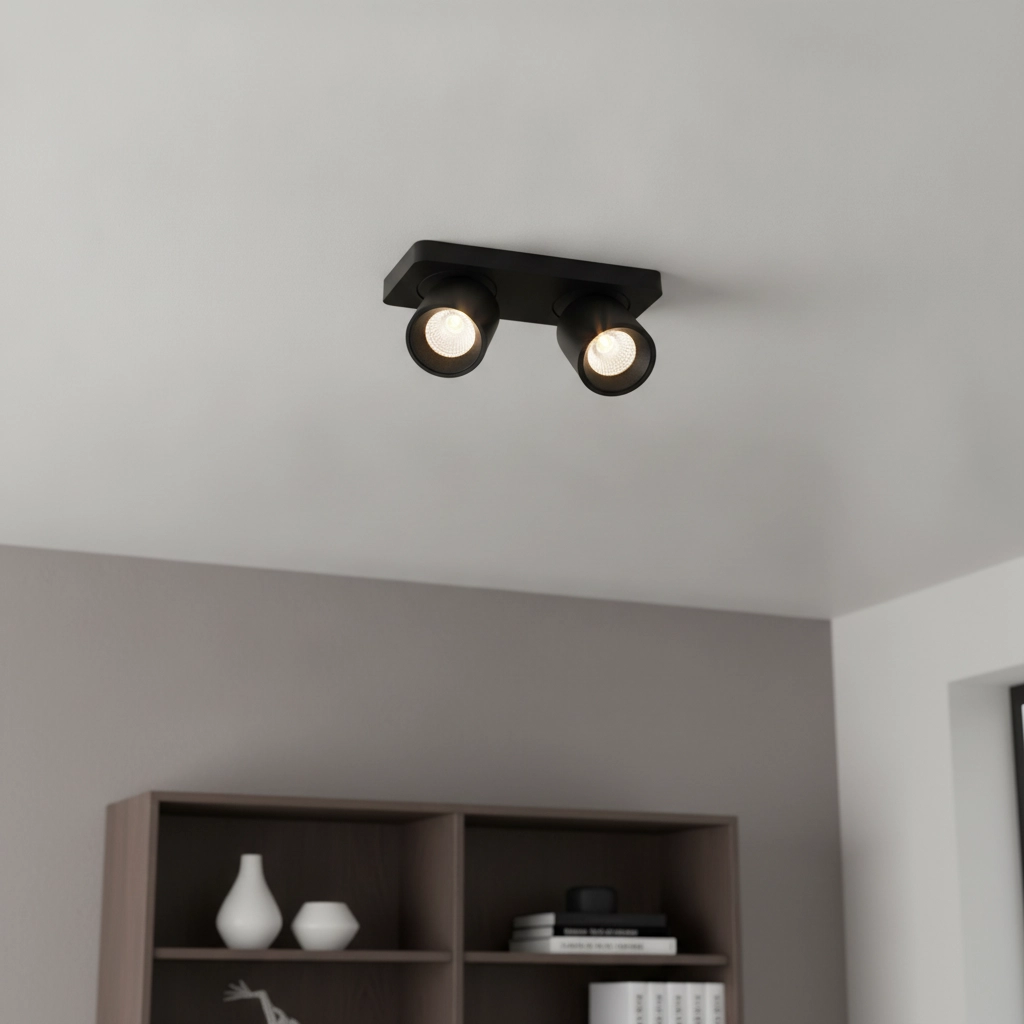 Spot LED double Laguna 2 lumières noir