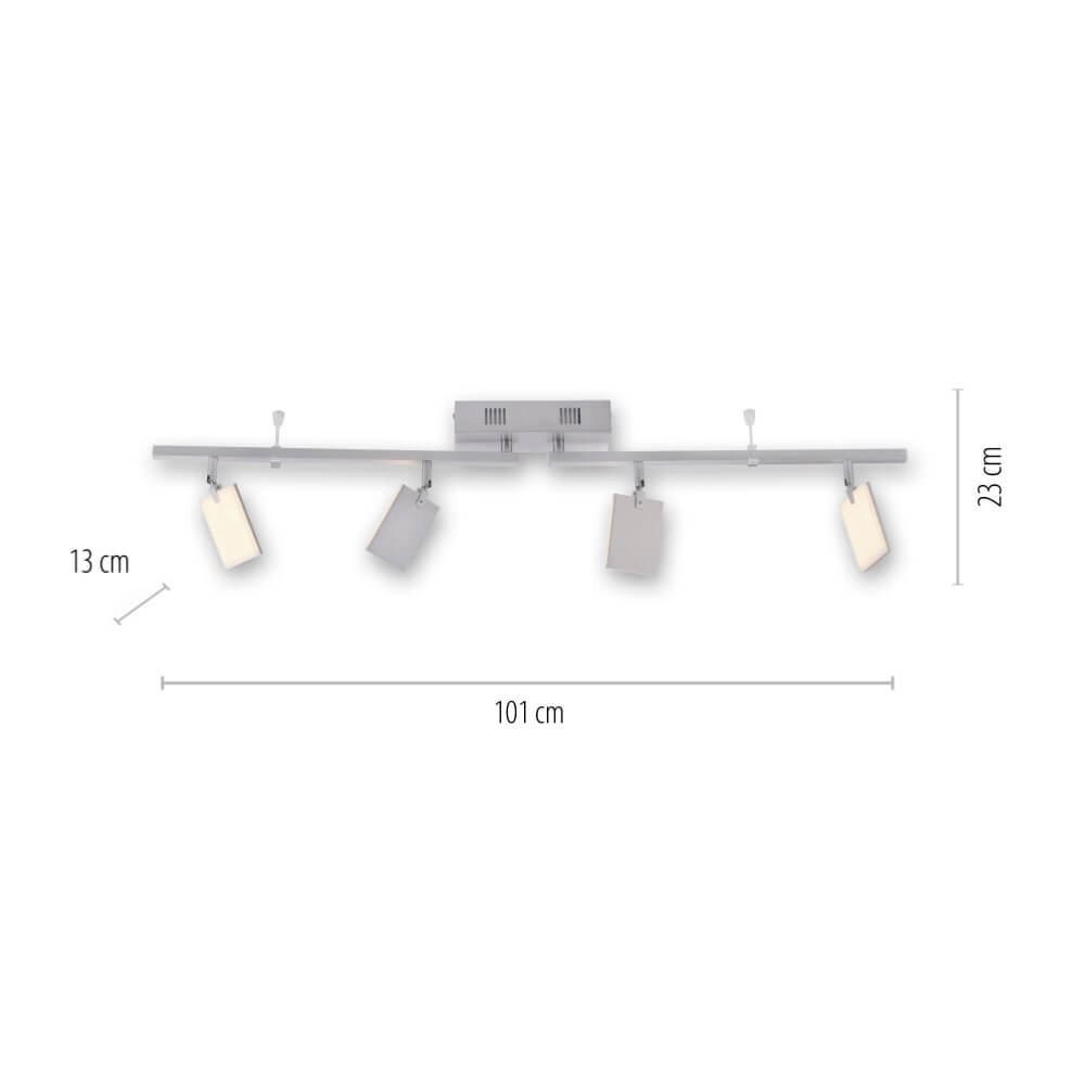 Plafonnier Pure Mira 4 lumières en aluminium Paul Neuhaus 4012248358870