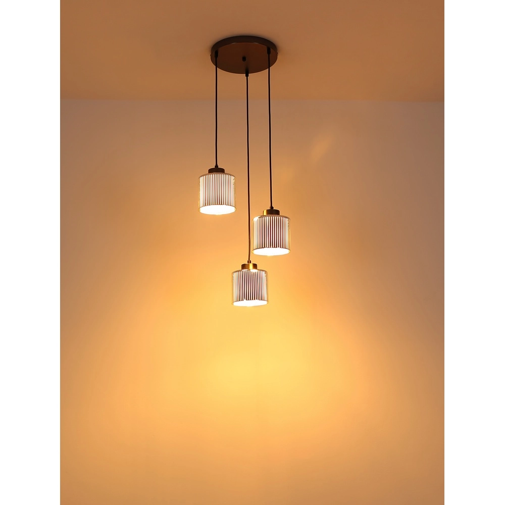 Lampe pendante de conception Felicia Trois lumières en métal canon Globo 9007371522965