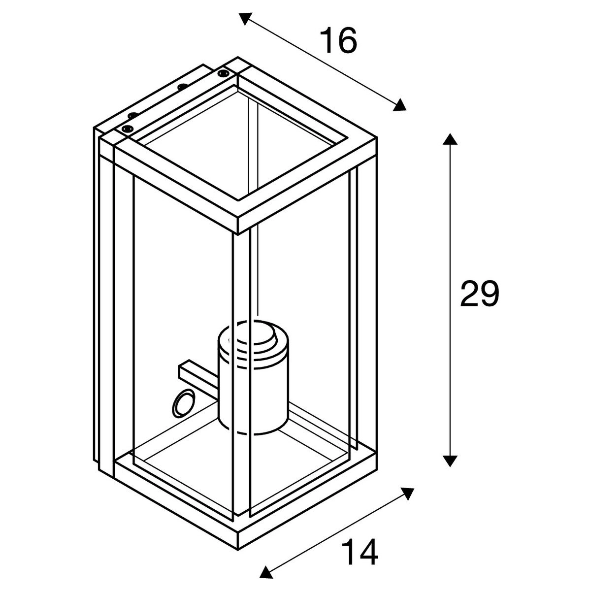 Lampe d'extérieur design Quadrulo avec capteur SLV 4024163226752