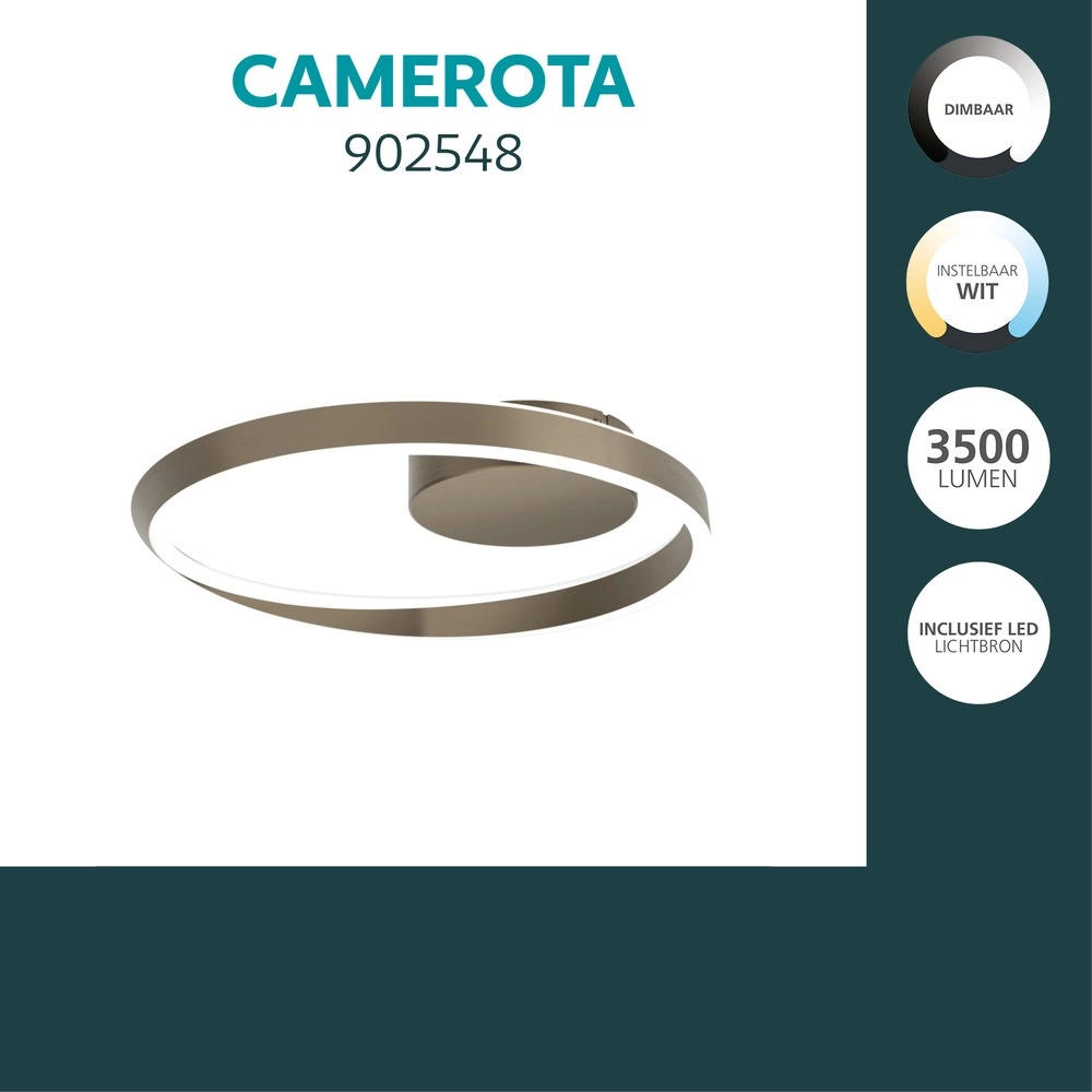 Lampe de plafond à design Camerota Bronze foncé Eglo 9008606391240