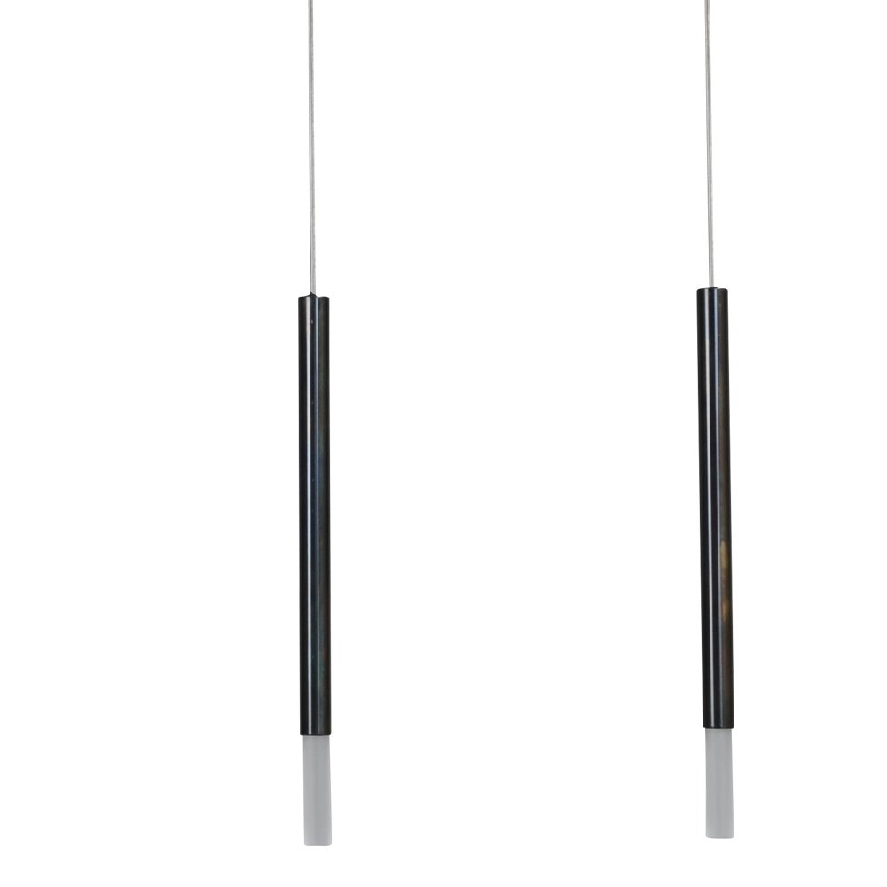 Lampe suspendue de table à manger noire Flute Cylindres design à 5 lumières Masterlight 8718121209197