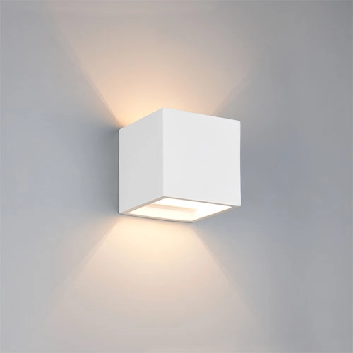 Lampe murale de conception Dadi plâtre - blanc
