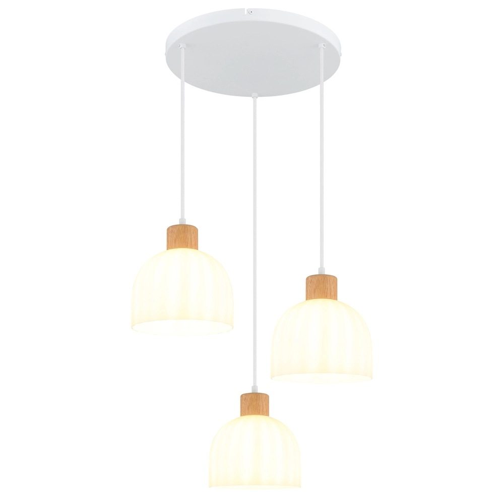 Lampe pendante à 3 lampes Swanson Blanc