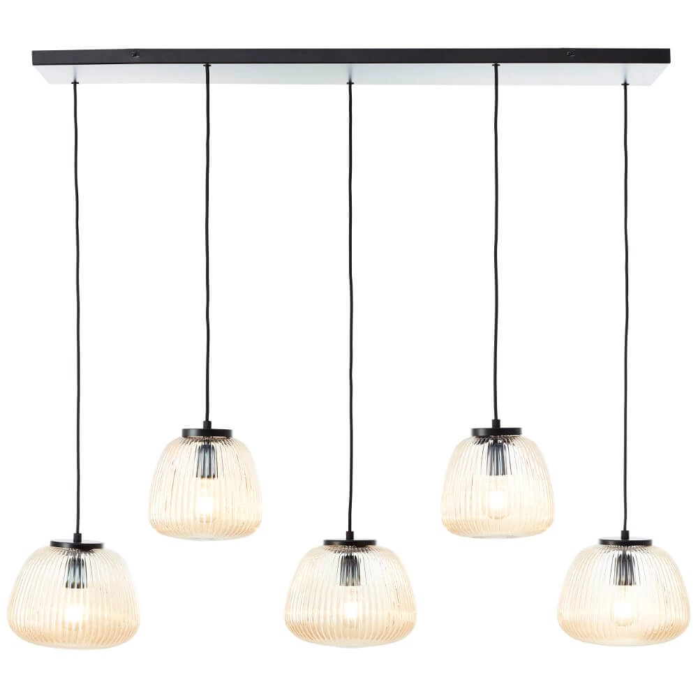 Lampe suspendue 5 lumières Kaizen 3 lumières noir avec blanc Lampe suspendue 5 lumières Kaizen 3 lumières noir avec blanc