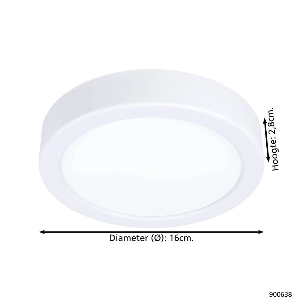 Lampe de salle de bain Fueva 5 IP44 - Blanc - Ø 16cm Eglo 9008606245222