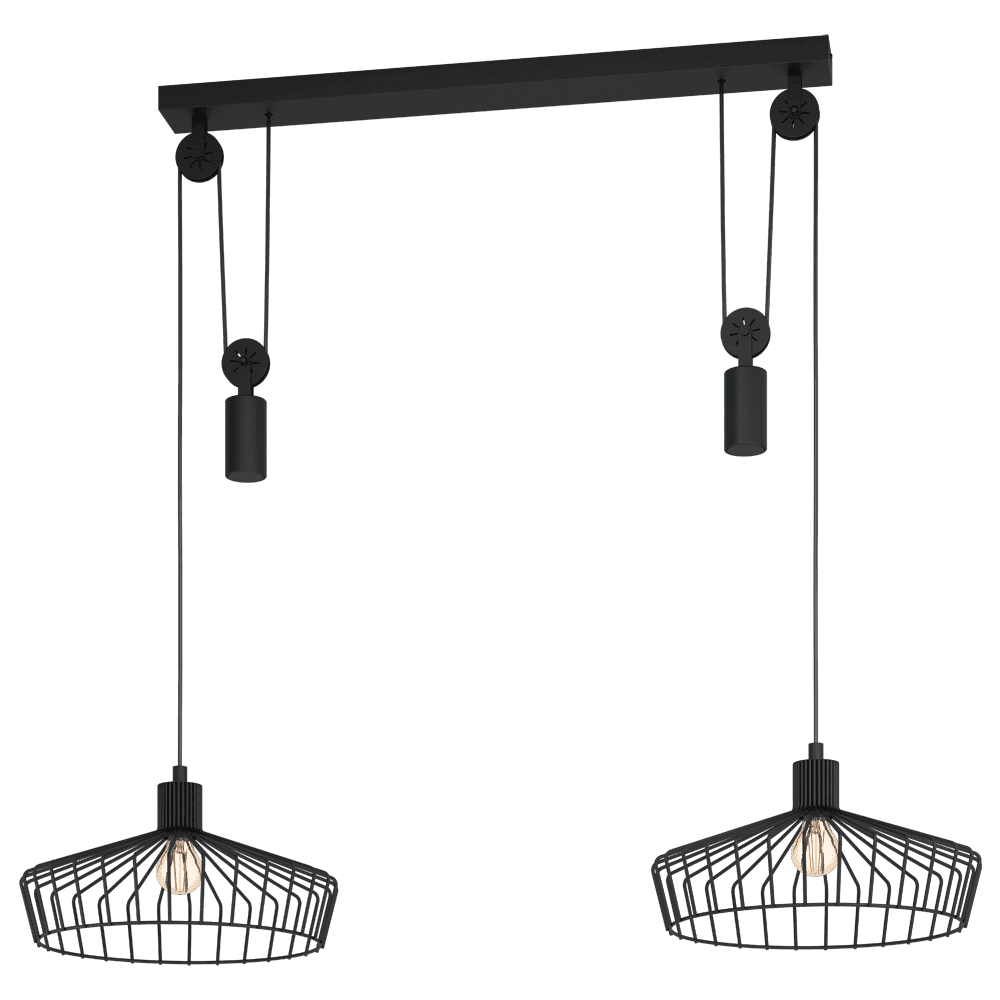 Lampe suspendue salle à manger Winkworth avec deux capotes Lampe suspendue salle à manger Winkworth avec deux capotes