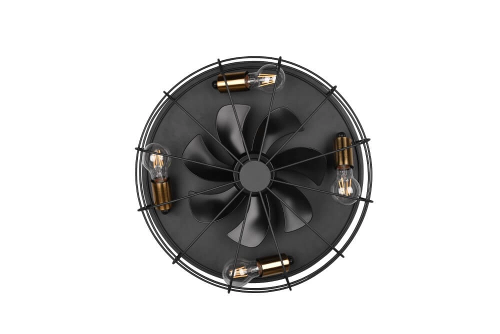 Ventilateur de plafond Trondheim noir Trio 4017807529562