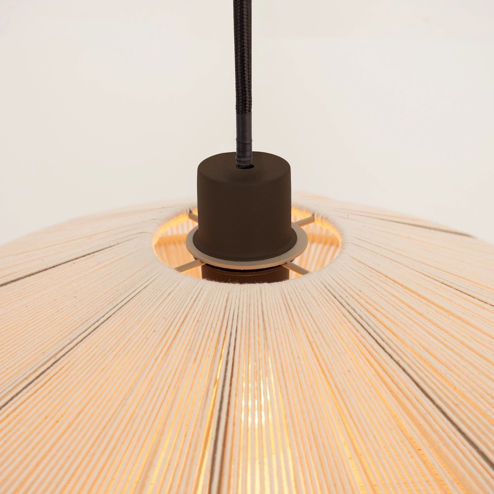 Lampe pendante Japandi Orimini Ø 38cm - bronze avec crème Eglo 9008606347827