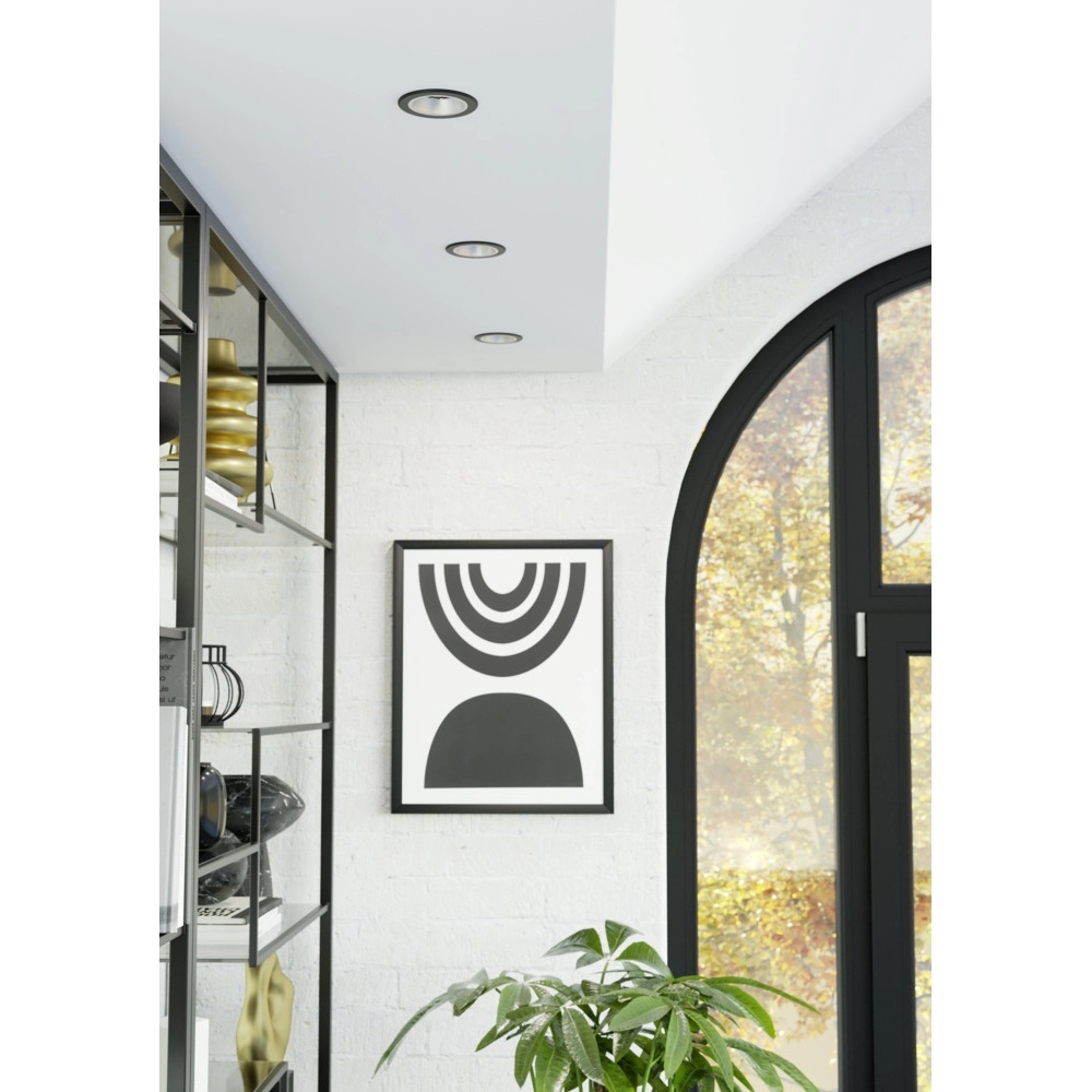 Spot encastré smart Yebra-Z noir avec argent Eglo 9008606359035