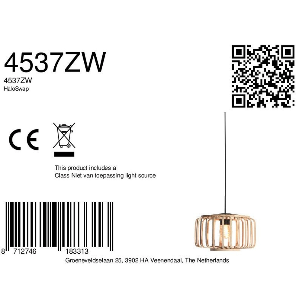 Suspension HaloSwap Rotin Ø 20cm Steinhauer 8712746183313