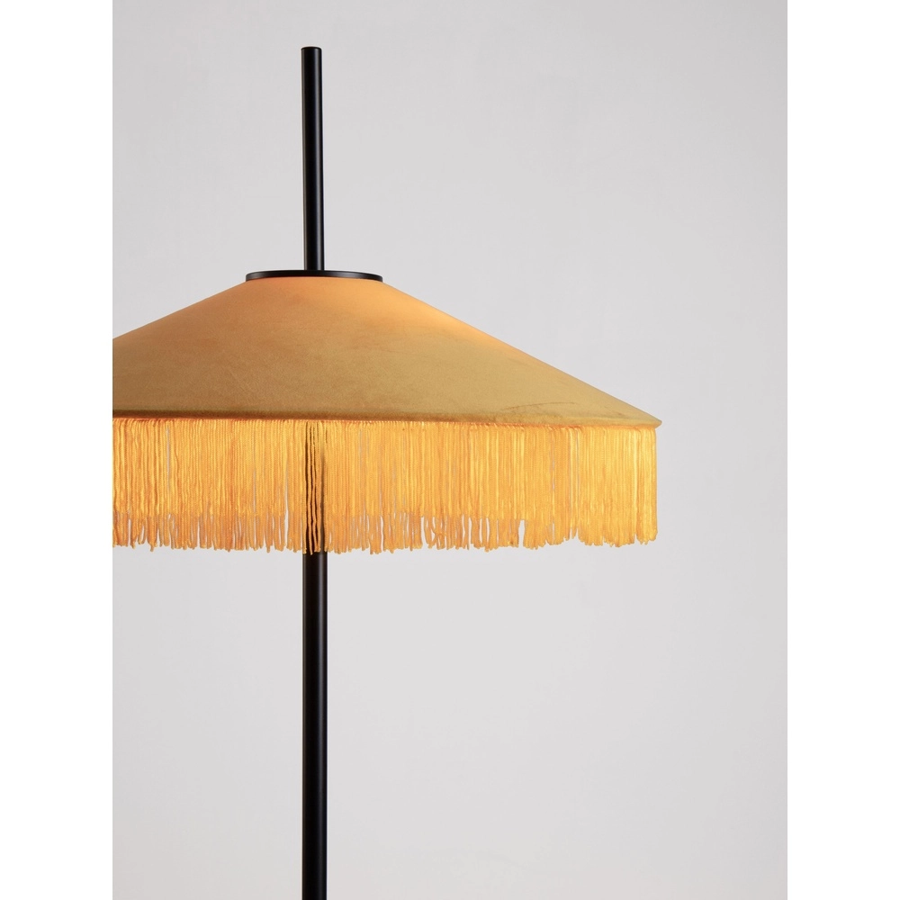 Lampe sur pied Tiffany Velvy jaune Lyora 5212017493811