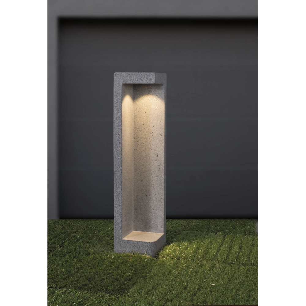 Lampe de jardin design Grante gris béton