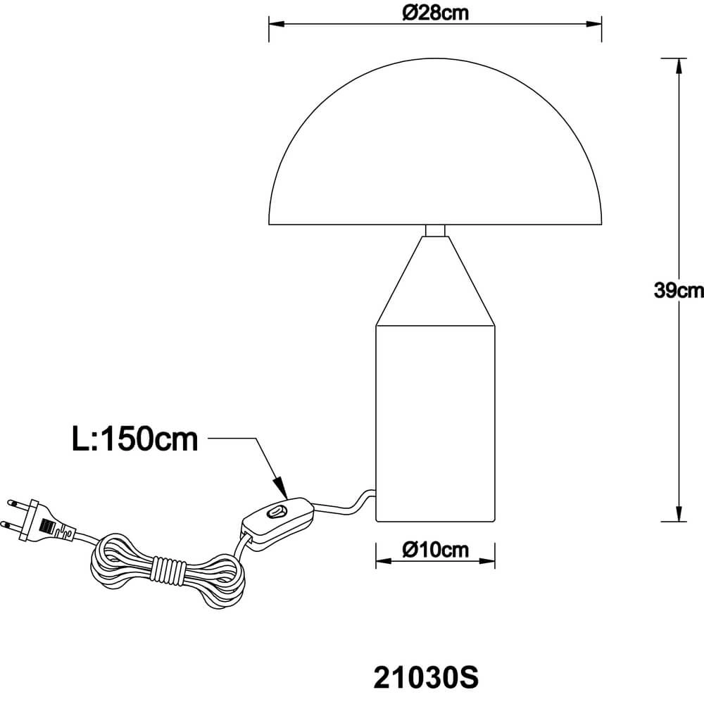 Lampe de table design Atoma brun sable Globo 9007371462780