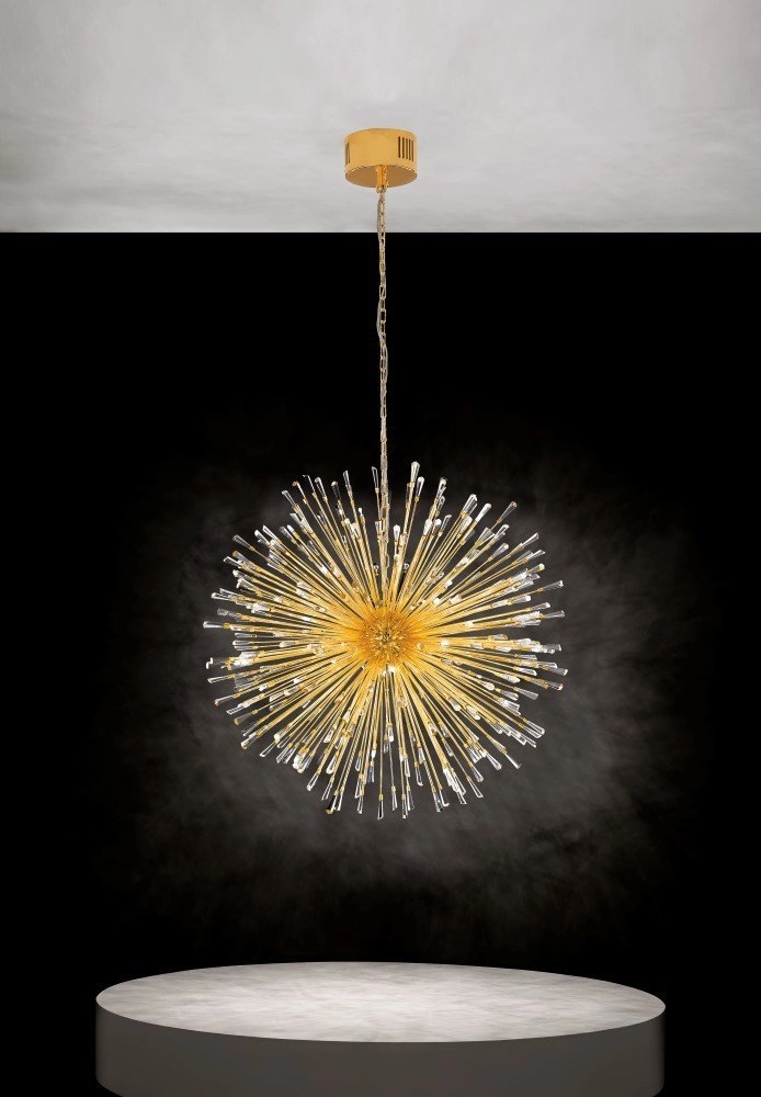 Lampe à suspension Vivaldo 1 98 cm d'or Stars of Light 9002759392567
