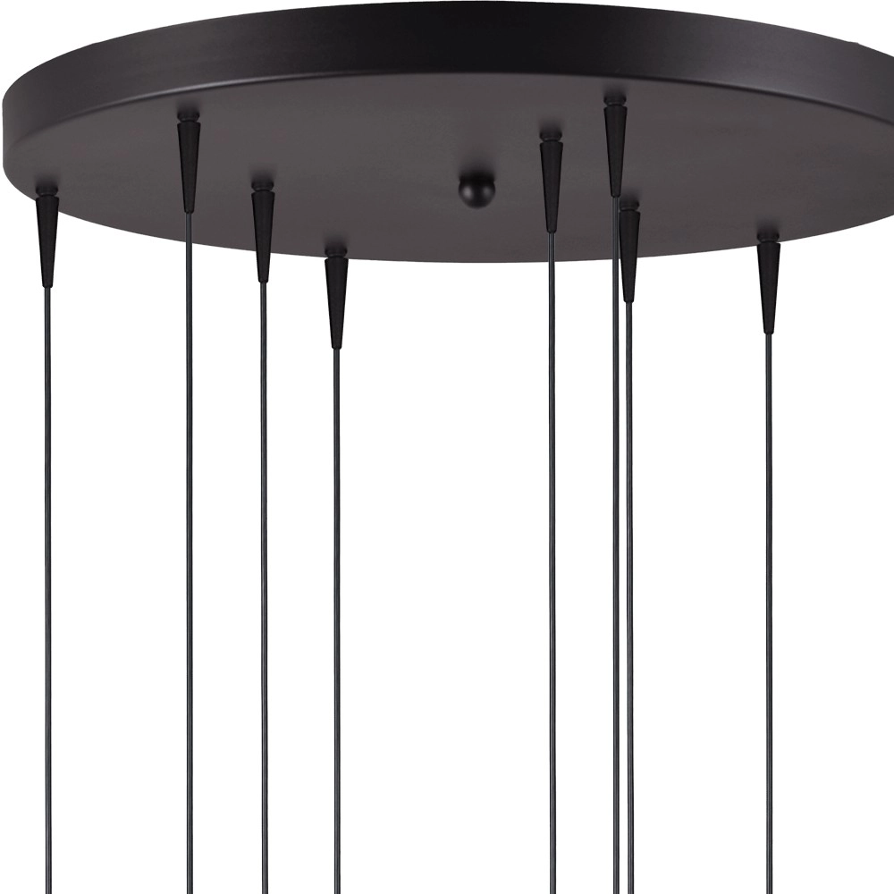 Lampe suspendue à 9 lampes Talana noir avec or Ø 50cm DTW Masterlight 8718121352312