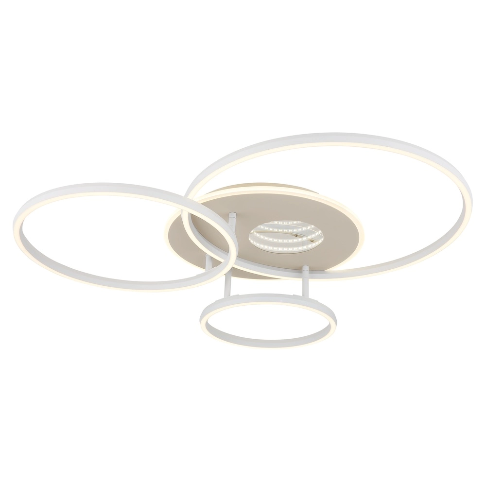 Plafonnier moderne Invertina rond sable brun