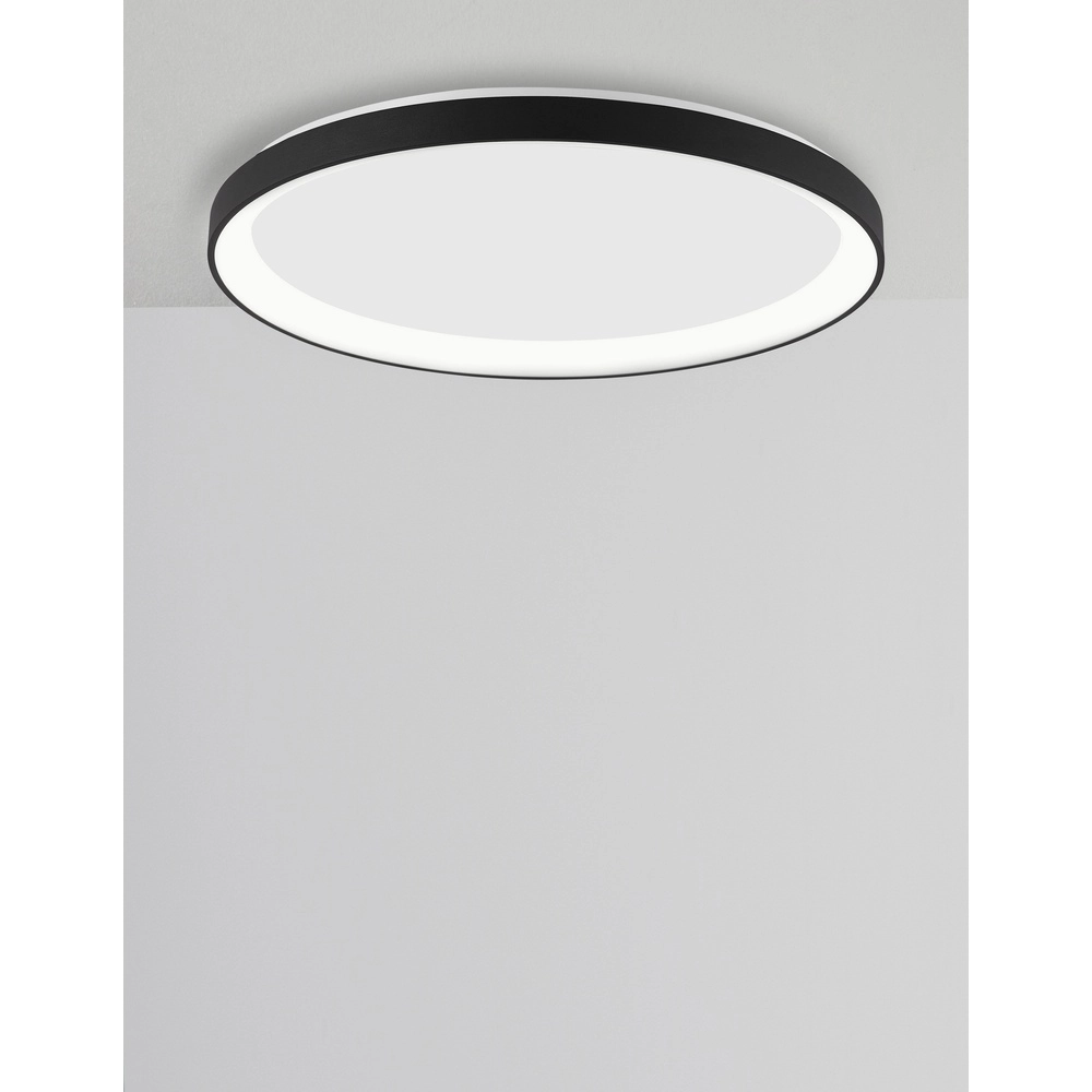 Plafonnier design Pertino Ø 58cm noir Lyora 5212017446015