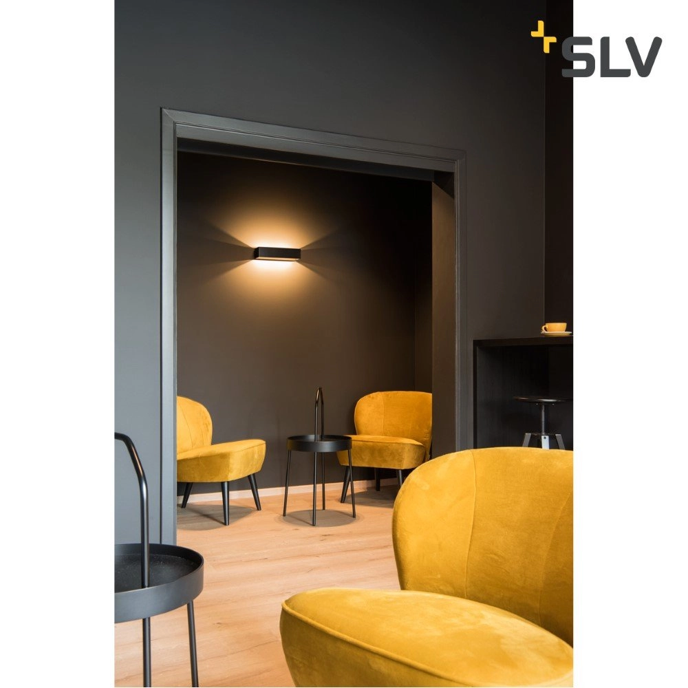 Spot mural LED Logs In L 19w - 2000-3000K - 30cm noir avec or SLV 4024163231220