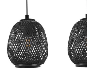 Lampe à suspension Dembleby 1 Noir Eglo 9002759432669