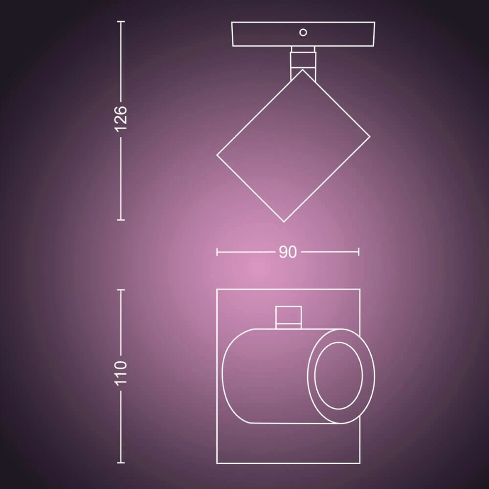 Spot en saillie Hue Argenta - White and color blanc Philips 8718696171578