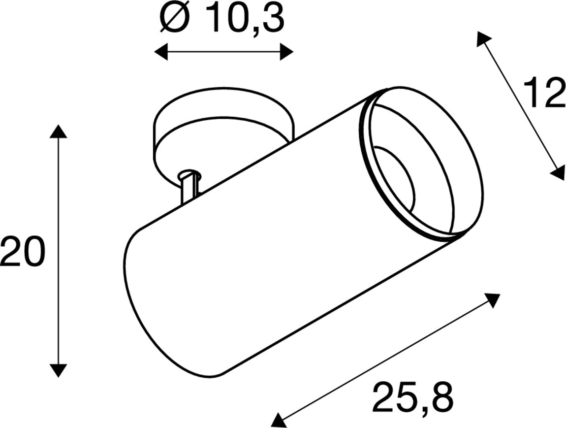 Spot en saillie Numinos XL Dali noir 2700K - 60 deg SLV 4024163260510