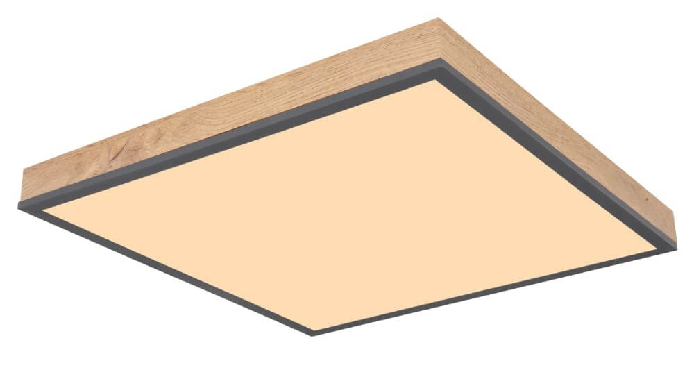 Plafonnier LED en bois Doro 45x45cm