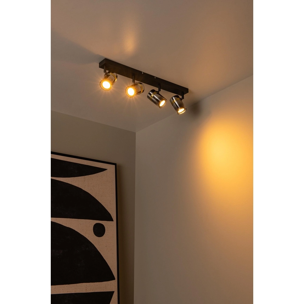 Projecteur de plafond Upton Noir à 4 lumières