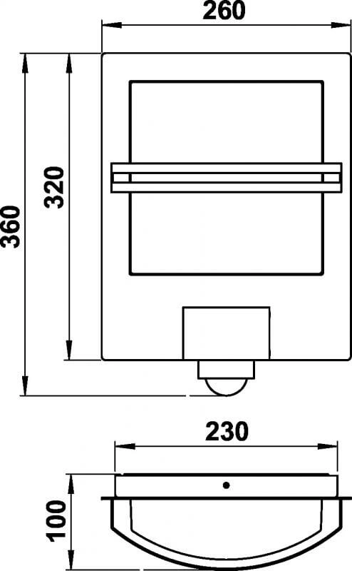 Applique Square avec détecteur de mouvement Albert 4007235262513