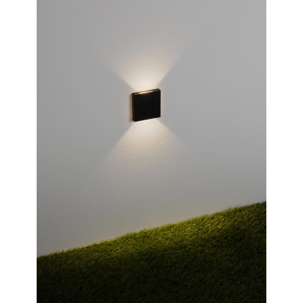 Luminaire encastré carré Iko Double noir Luminaire encastré carré Iko Double noir