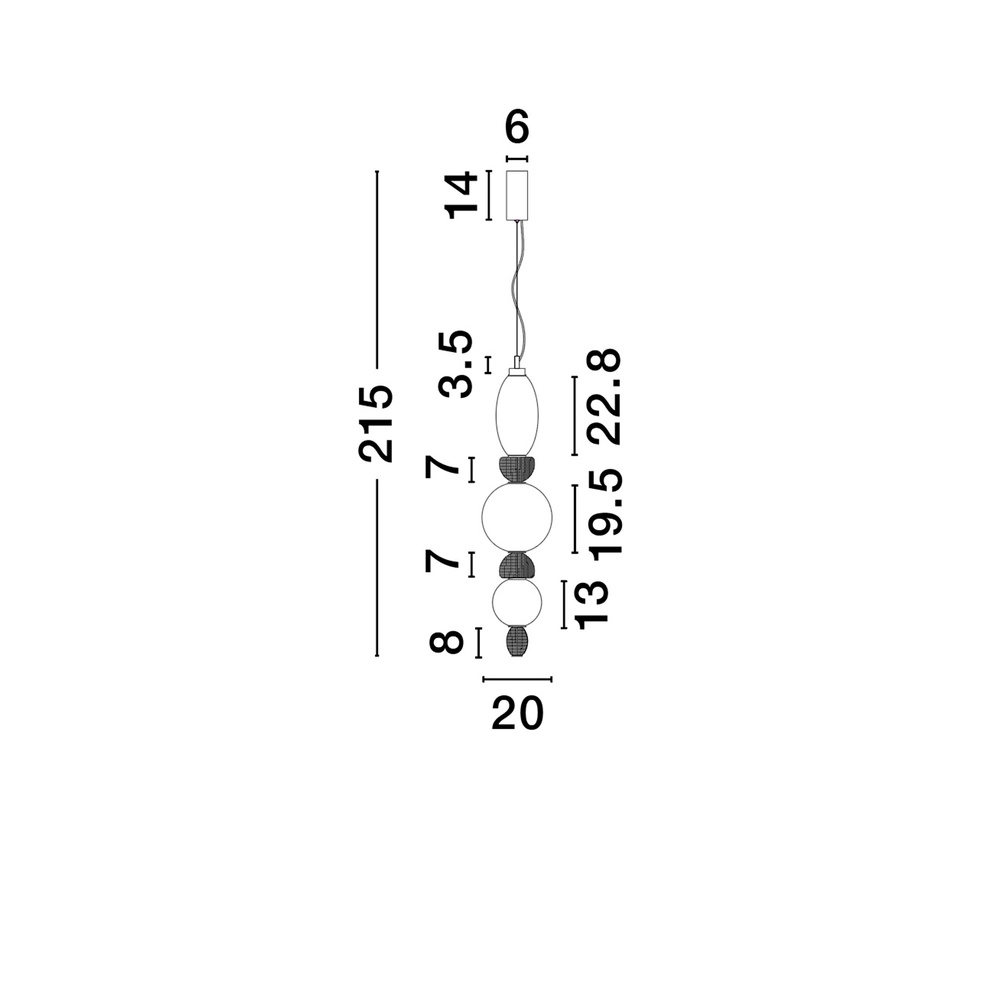 Suspension Obrie Céramique colorée L Lyora 5212017461667