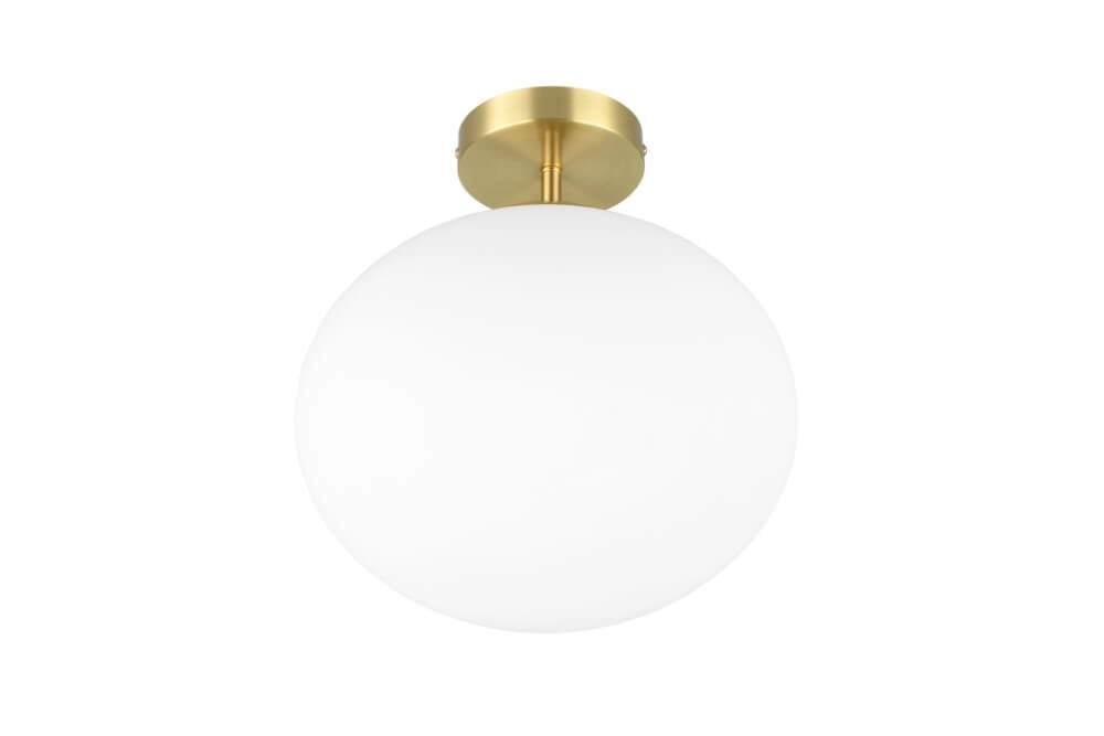 Plafonnier Fomento Ø 30cm - laiton avec verre blanc Trio 4017807616194