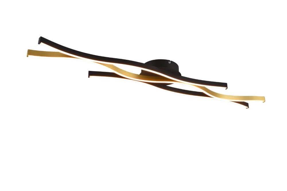 Plafonnier Blaze noir avec de l'or Trio 4017807539912