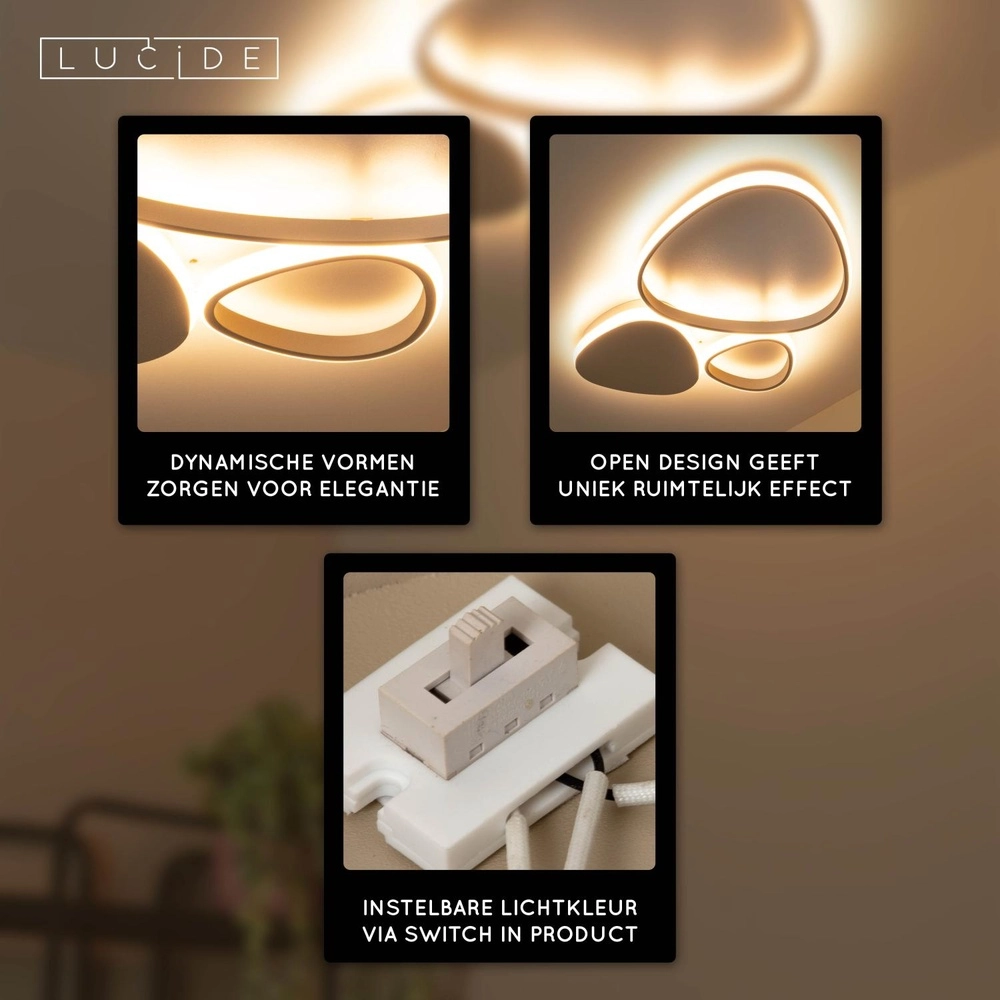 Lampe de plafond moderne Samling Brun sable S Lucide 5411212782960