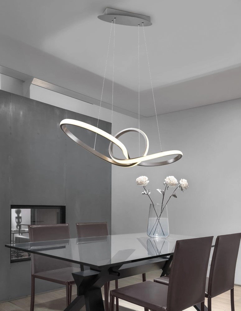 Lampe à suspension Sansa gris Trio 4017807488692